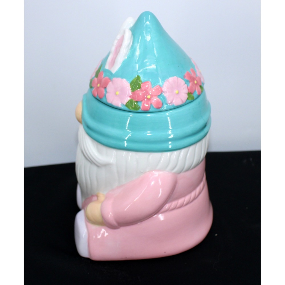 Martha Stewart Gnome Candle Sweet Citrus Scent Pink Blue Floral Bunny Ears Lid - Picture 4 of 7